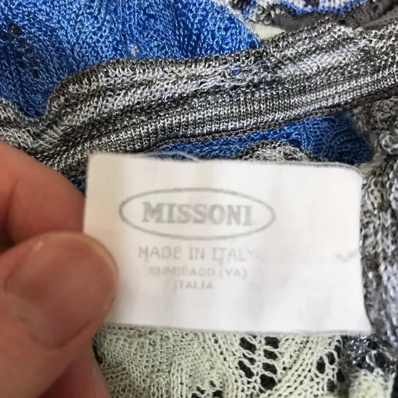 Missoni Chevron Multicolor Cardigan Size 10